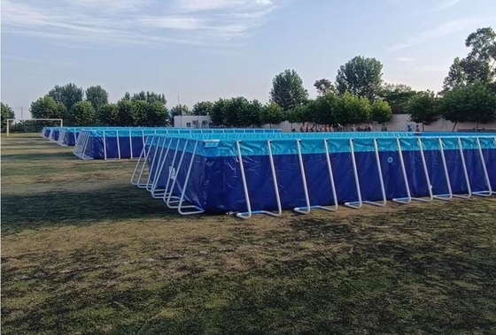 struttura del metallo della piscina della tela cerata del PVC di 25Mx5M Outdoor